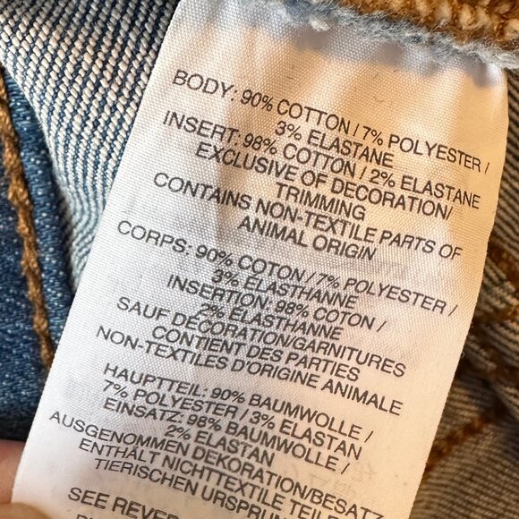 Madewell Women's Jeans Size 31 Cali Demi Bootcut Two Tone Denim Raw Hem - Picture 5 of 5